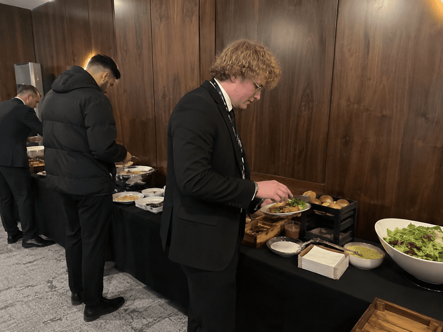 Hospitality lounge prepared for pharma delegates